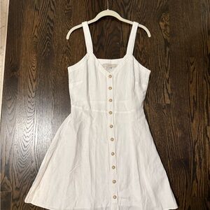 LOFT White Sleeveless A-Line Sundress